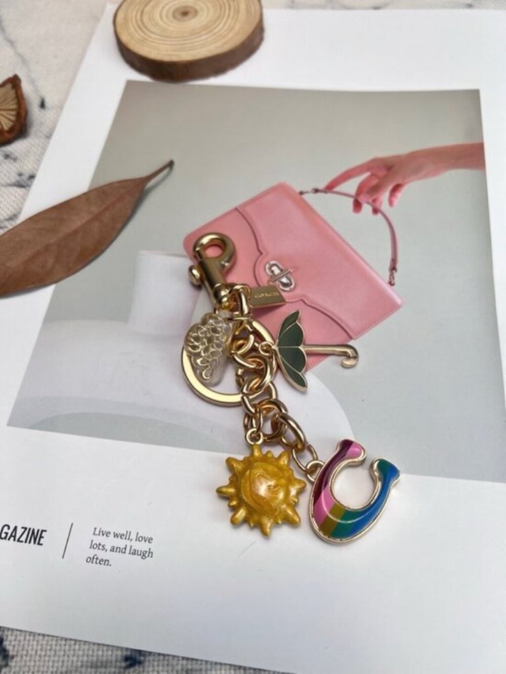 Rainbow Charm Keychain Bag Charm - Cloud, Sun and Umbrella - Picture 6 of 8